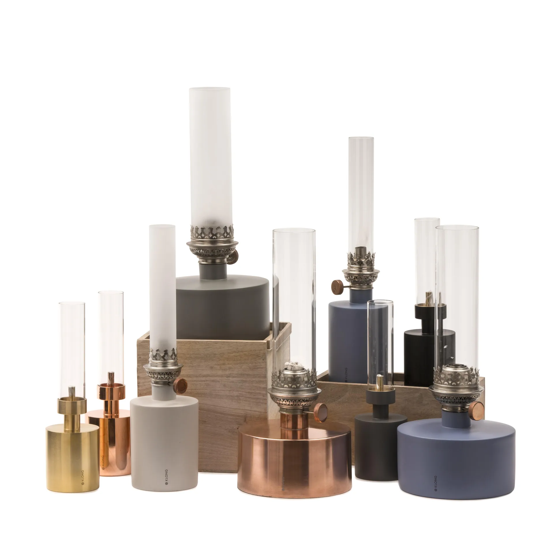 Patina λάμπα πετρελαίου, μικρή, μπλε KLONG