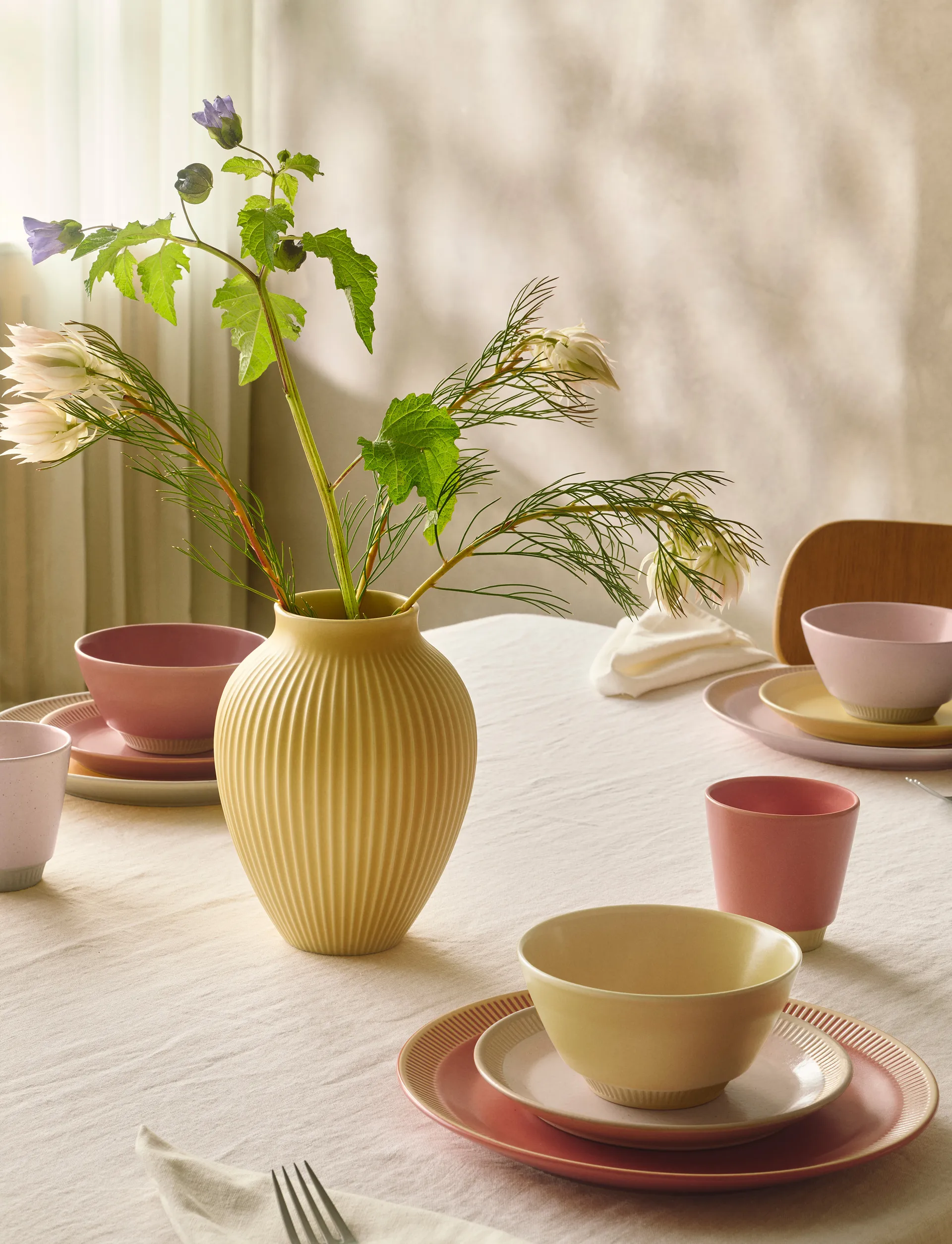 Knabstrup βάζο 12,5 εκ., Yellow Knabstrup Keramik