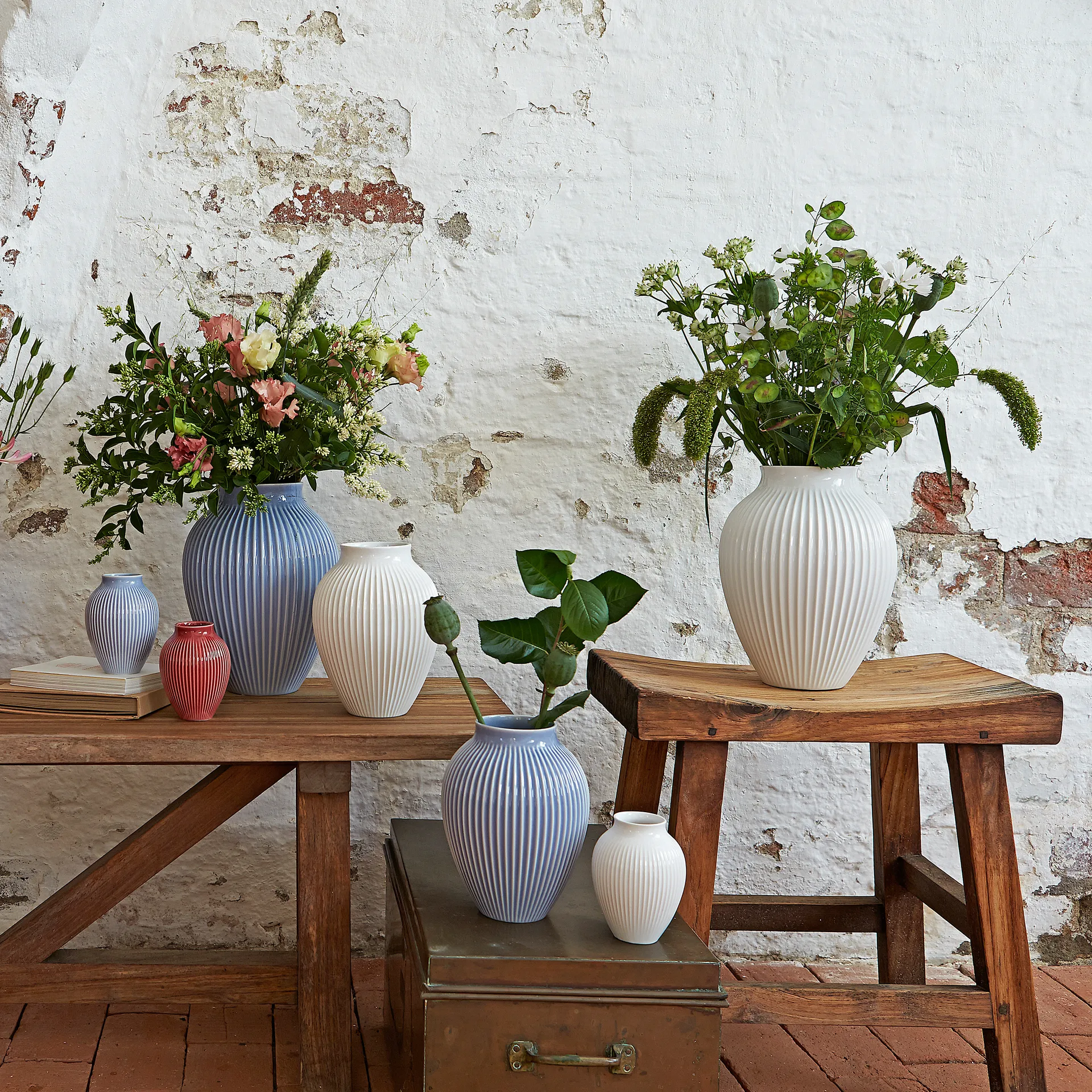 Knabstrup βάζο 12,5 εκ., λευκό Knabstrup Keramik