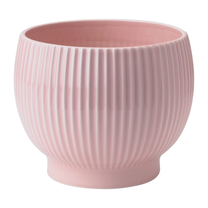 Knabstrup γλάστρα με ραβδώσεις Ø14,5 cm - Ροζ - Knabstrup Keramik