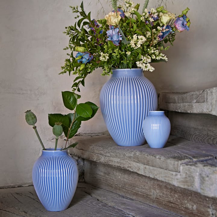 Knabstrup βάζο 20 cm - μπλε λεβάντας - Knabstrup Keramik