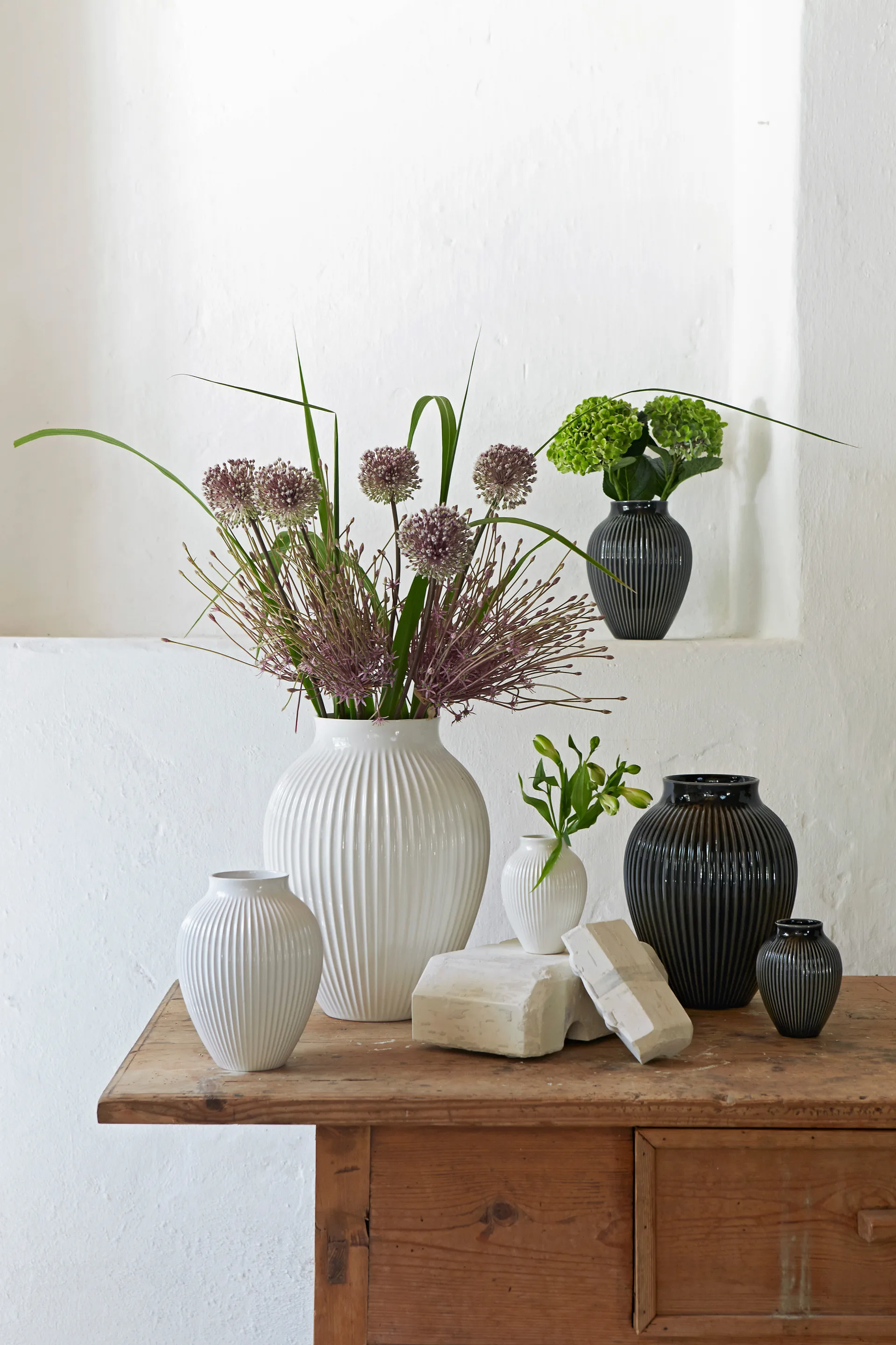 Knabstrup βάζο 35 cm, Λευκό Knabstrup Keramik