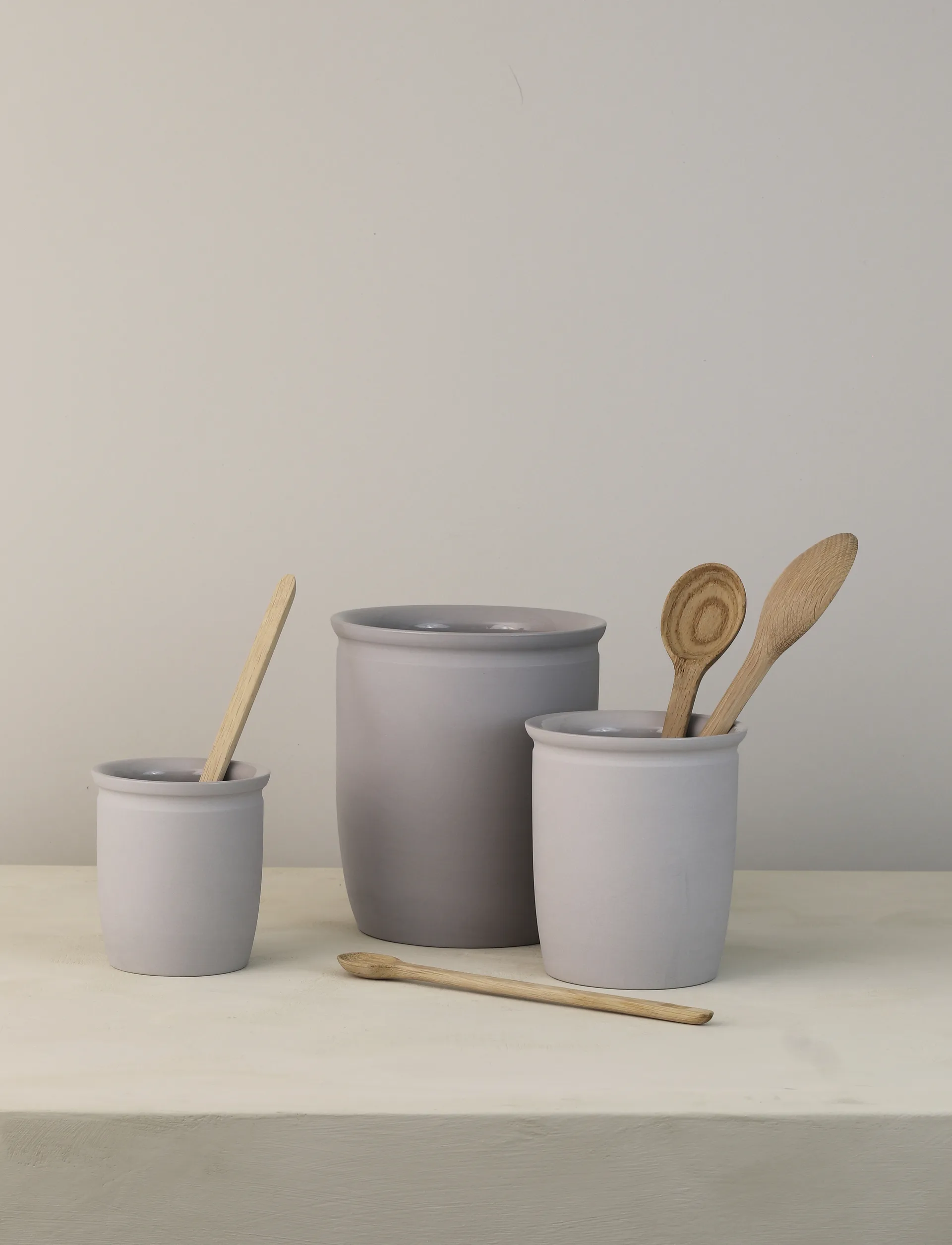 Knabstrup βάζο για μαρμελάδα, Grey, 1 L Knabstrup Keramik