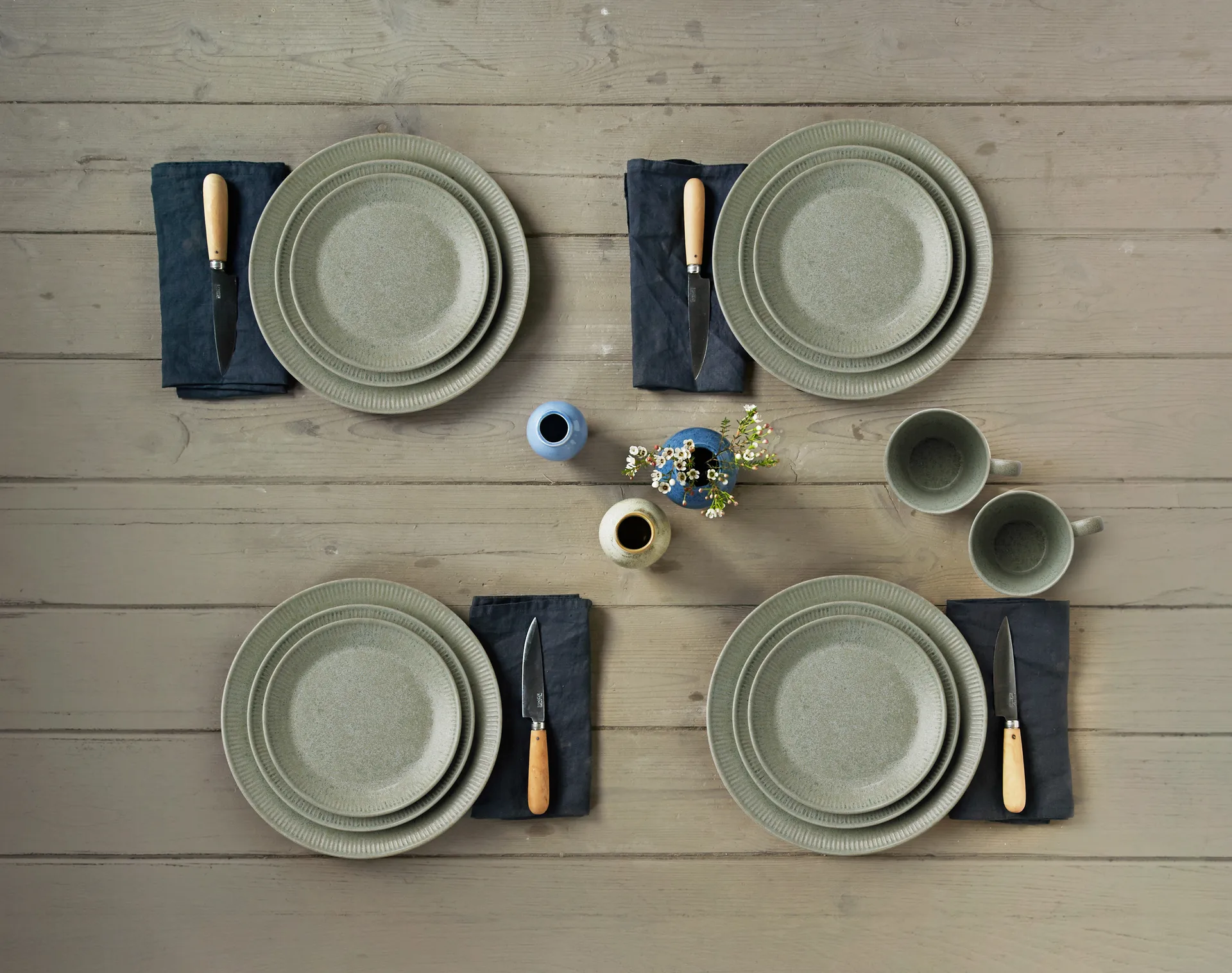 Knabstrup πιάτο olive green, 22 cm Knabstrup Keramik