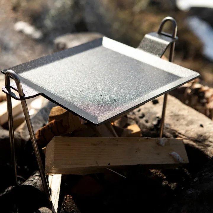 Πλάκα ψησίματος. 4 χλστ ανθρακούχος χάλυβας, Επιφάνεια ψησίματος 22x22 εκ Kockums Jernverk