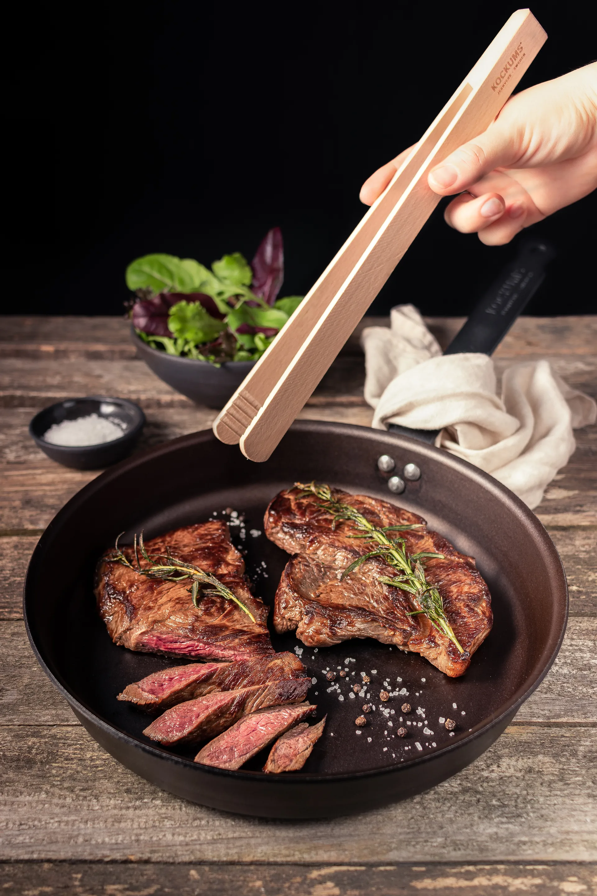 Kockums τανάλια για μπριζόλα 30 cm, Οξιά Kockums Jernverk