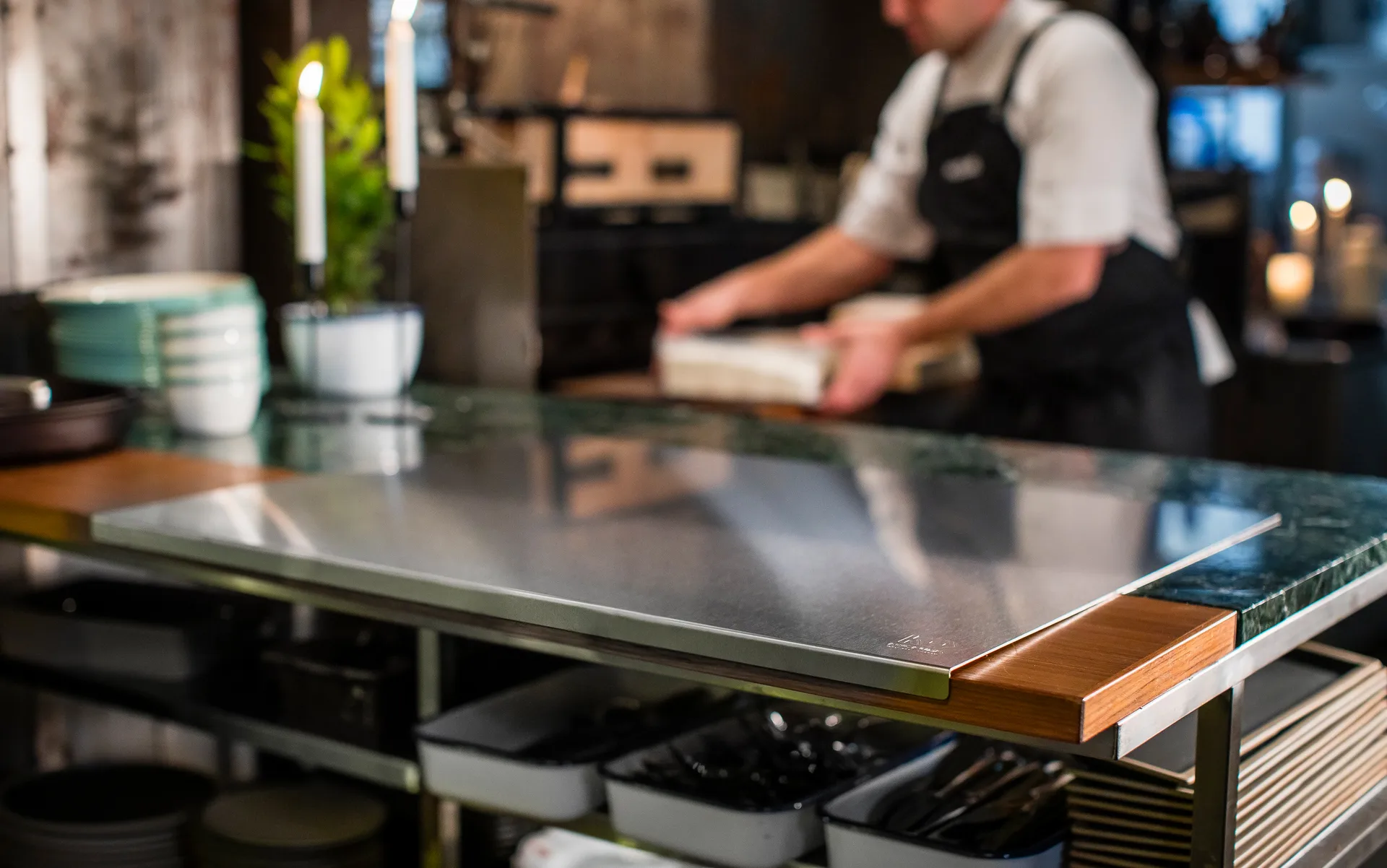 Πάγκος ζαχαροπλαστικής Kockums από ανοξείδωτο ατσάλι, 80x60 εκ. Kockums Jernverk