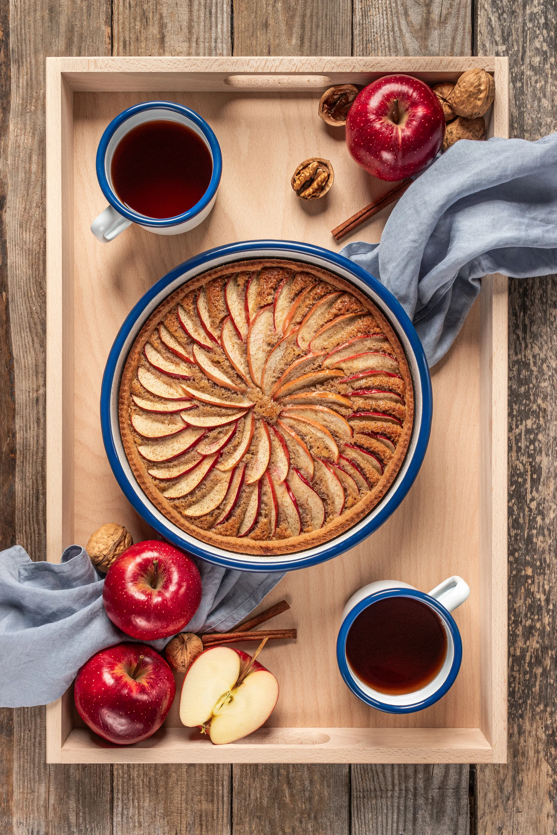 Kockums φόρμα φούρνου, Kockums λευκό-μπλε, στρογγυλό, Ø28 εκ. Kockums Jernverk