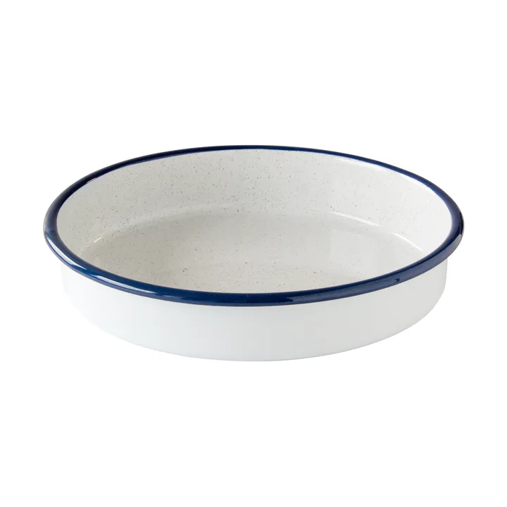 Kockums ταψί φούρνου - Kockums white-μπλε, στρογγυλό, Ø28 cm - Kockums Jernverk