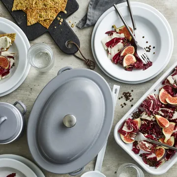 Kockums Paket βαθύ πιάτο Ø 22 cm συσκευασία με 4 τεμ. - γκρι του σεφ - Kockums Jernverk