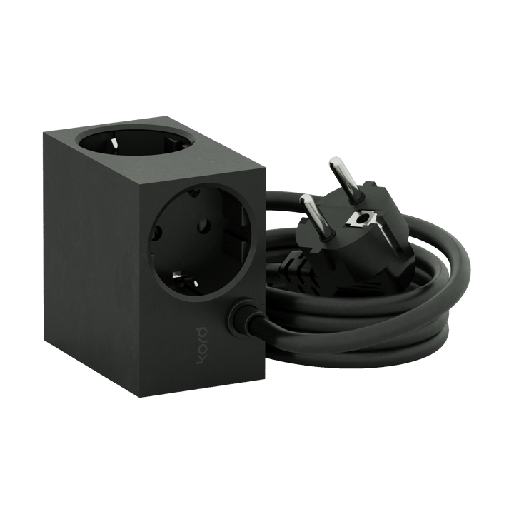 Cuboid πολύπριζο 2 μ - Black - Kord