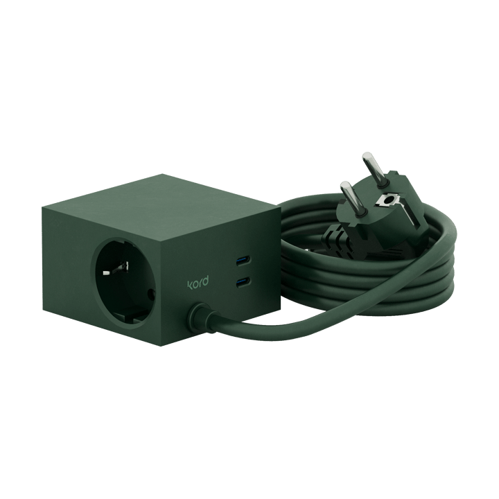 Cuboid+ πολύπριζο USB-C 30W 2 μ - Dark Green - Kord