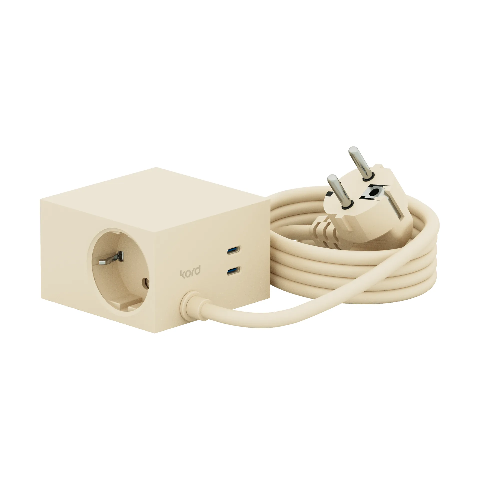 Cuboid+ πολύπριζο USB-C 30W 2 μ, Pearled Ivory Kord