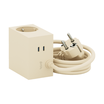 Cuboid+ πολύπριζο USB-C 30W 2 μ - Pearled Ivory - Kord