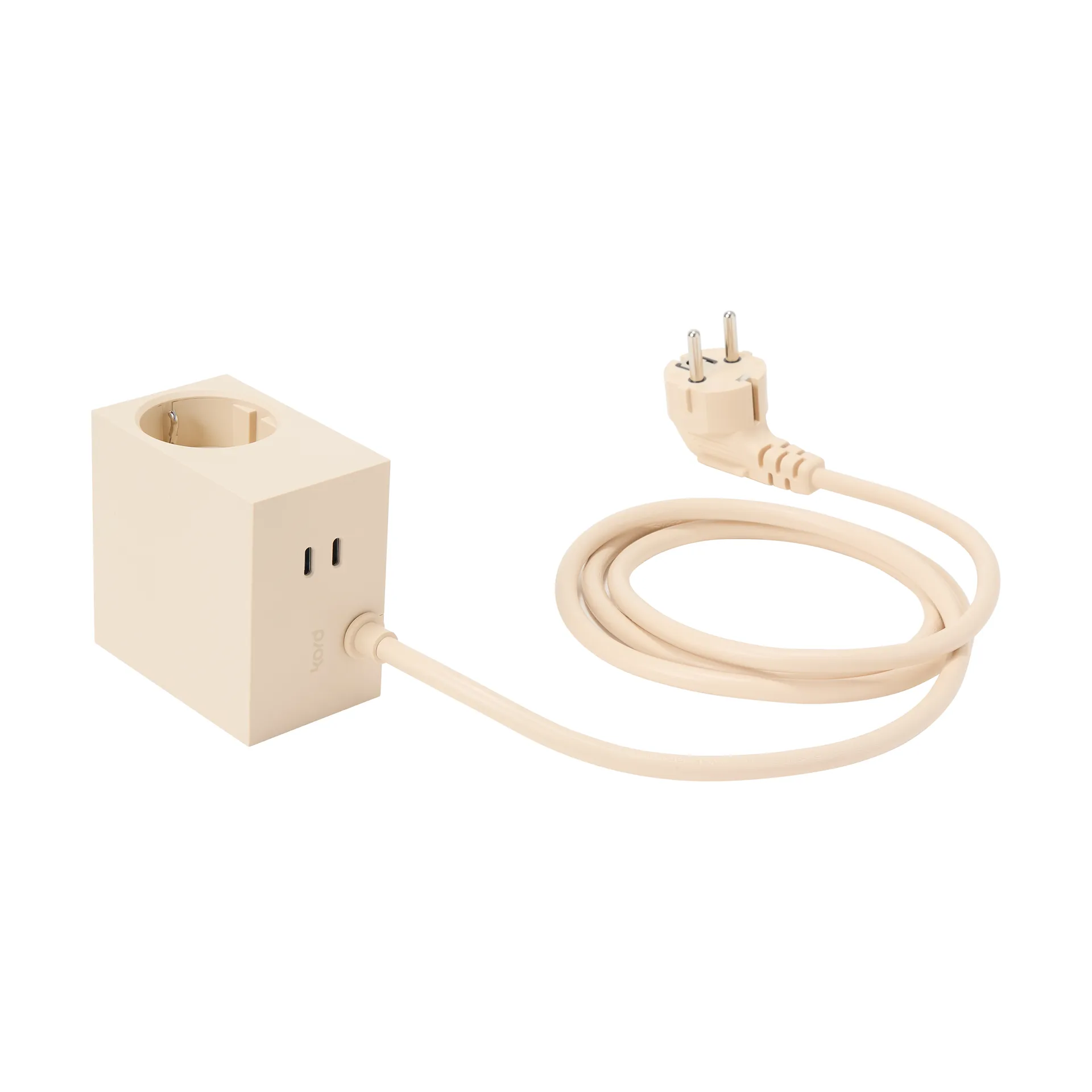 Cuboid+ πολύπριζο USB-C 30W 2 μ, Pearled Ivory Kord