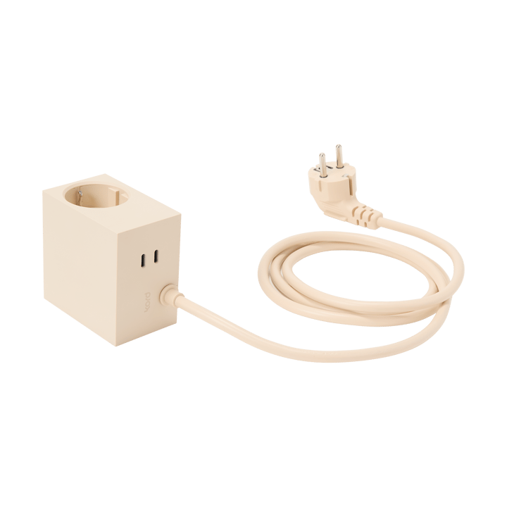Cuboid+ πολύπριζο USB-C 30W 2 μ, Pearled Ivory Kord