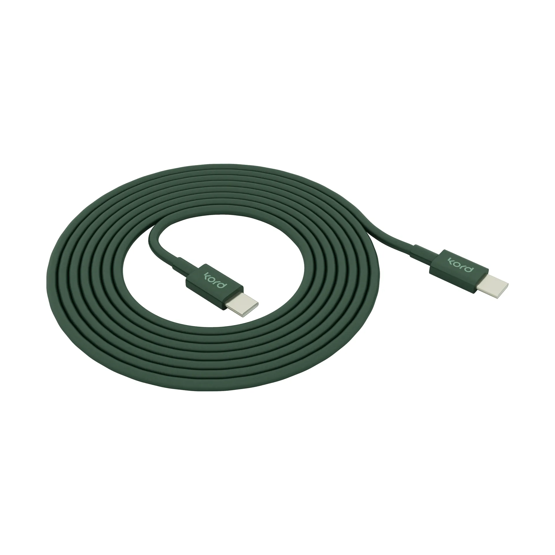 Kord USB-C σε USB-C καλώδιο 1,8 μ, Dark Green Kord