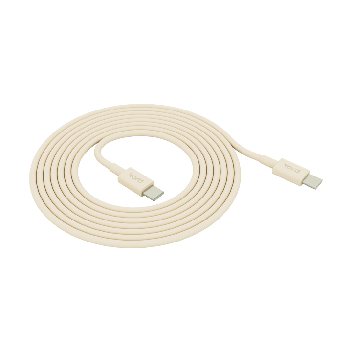 Kord USB-C σε USB-C καλώδιο 1,8 μ - Pearled Ivory - Kord