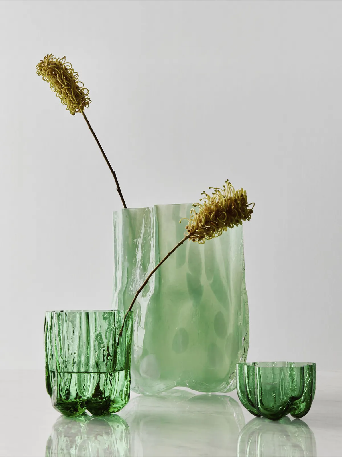 Βάζο Crackle 12,1 cm, Σκούρο πράσινο Kosta Boda