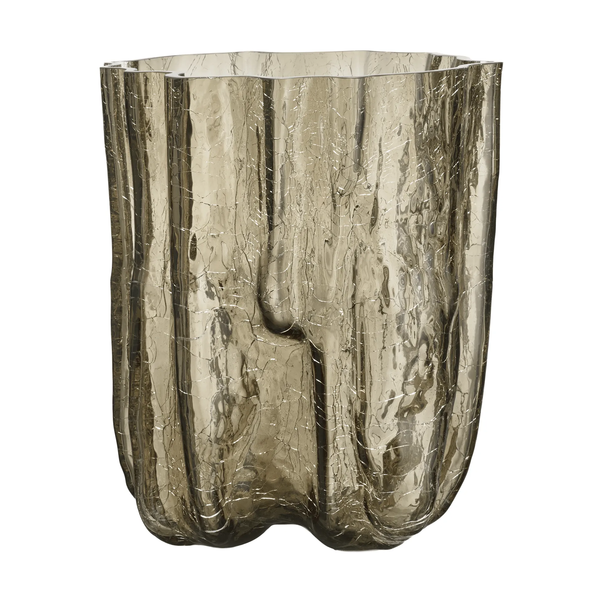 Crackle βάζο 27 cm, Taupe Kosta Boda