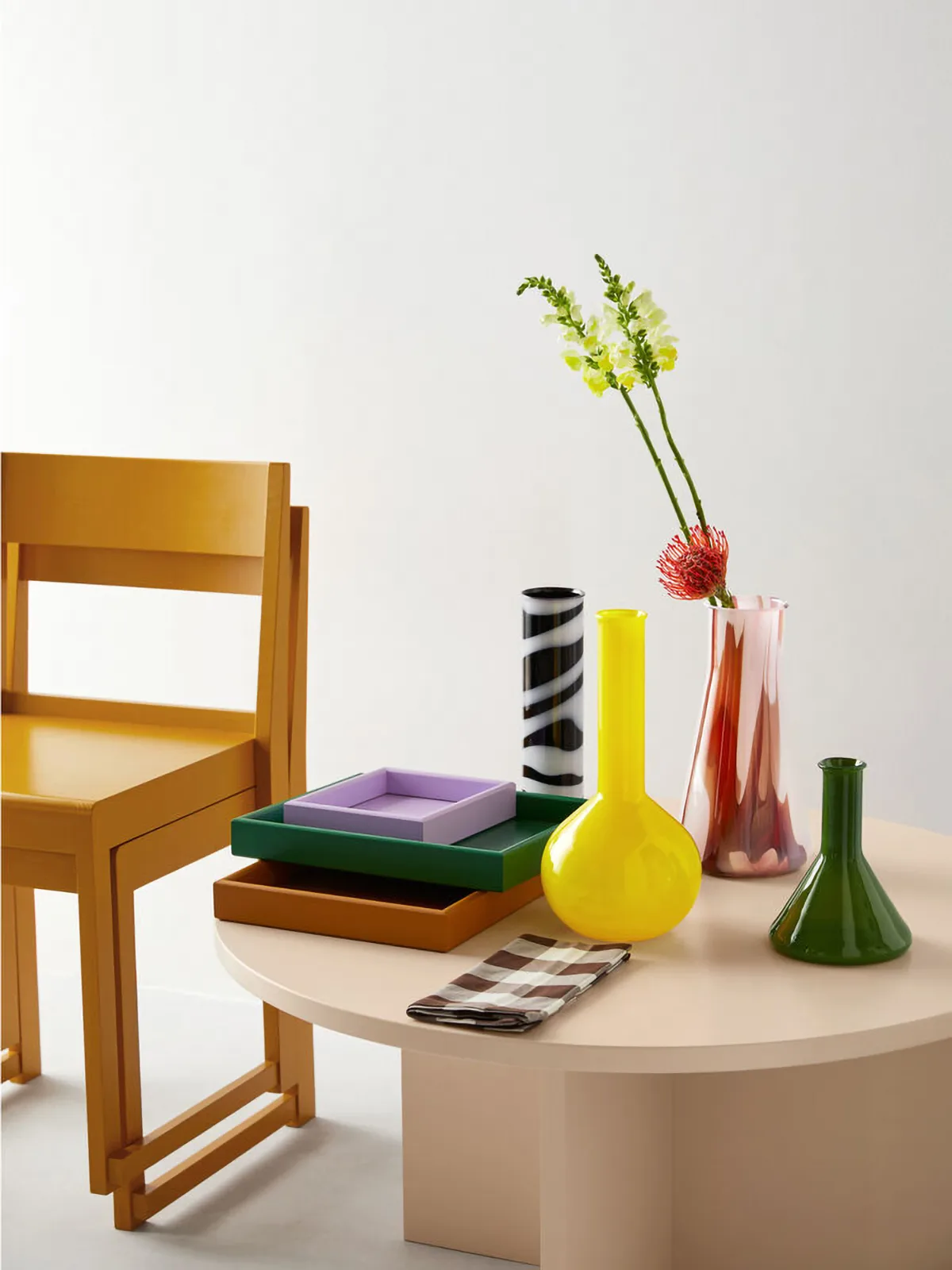 Lab στρογγυλό βάζο μπουκάλι 31,5 cm, Κίτρινο Kosta Boda