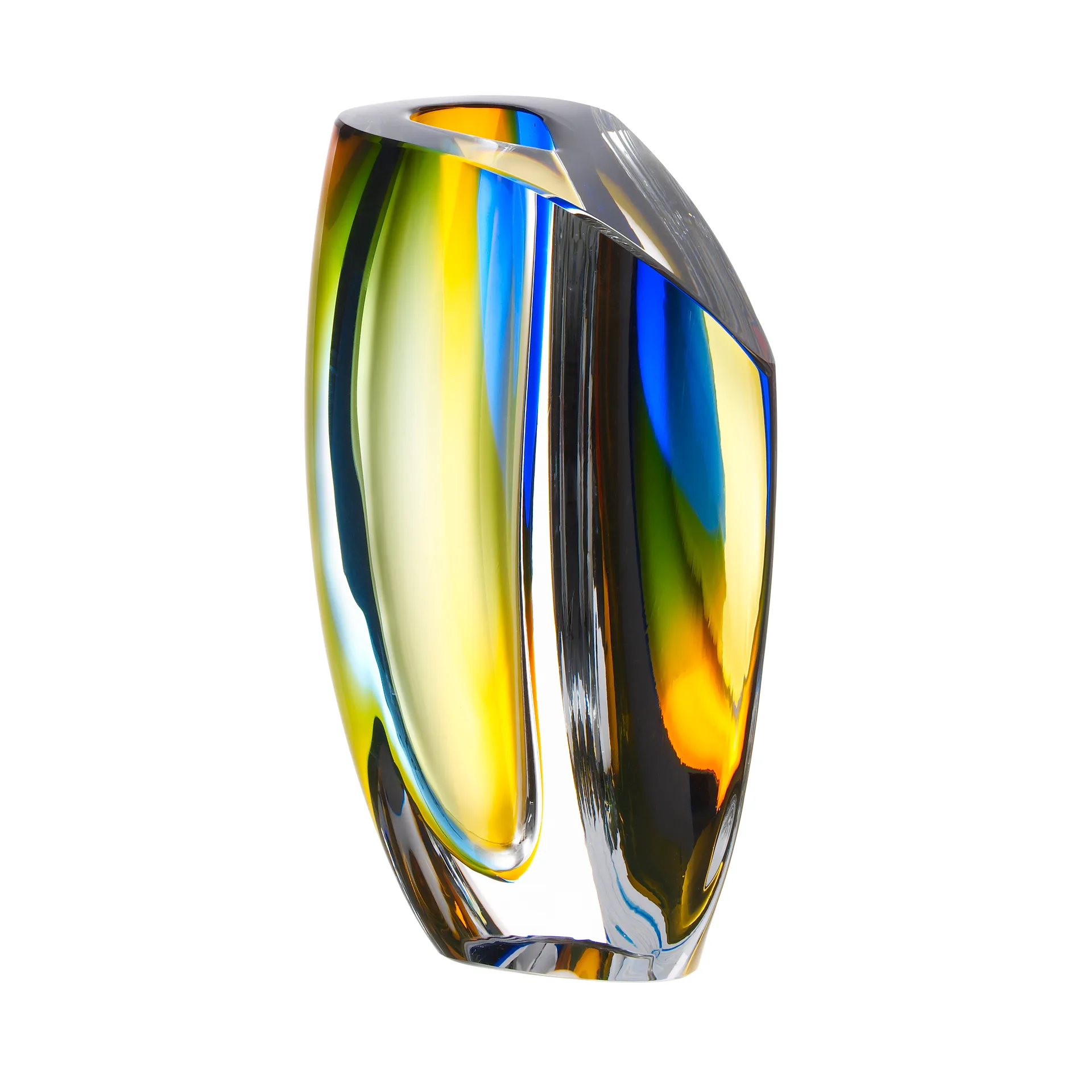 Mirage βάζο 21 εκ., Μπλε-κεχριμπάρι Kosta Boda