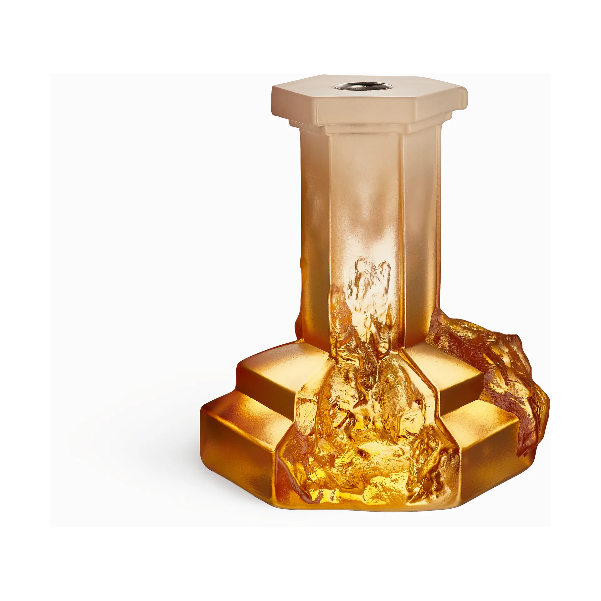 Rocky Baroque κηροπήγιο 175 mm, Κεχριμπαρένια ομίχλη Kosta Boda