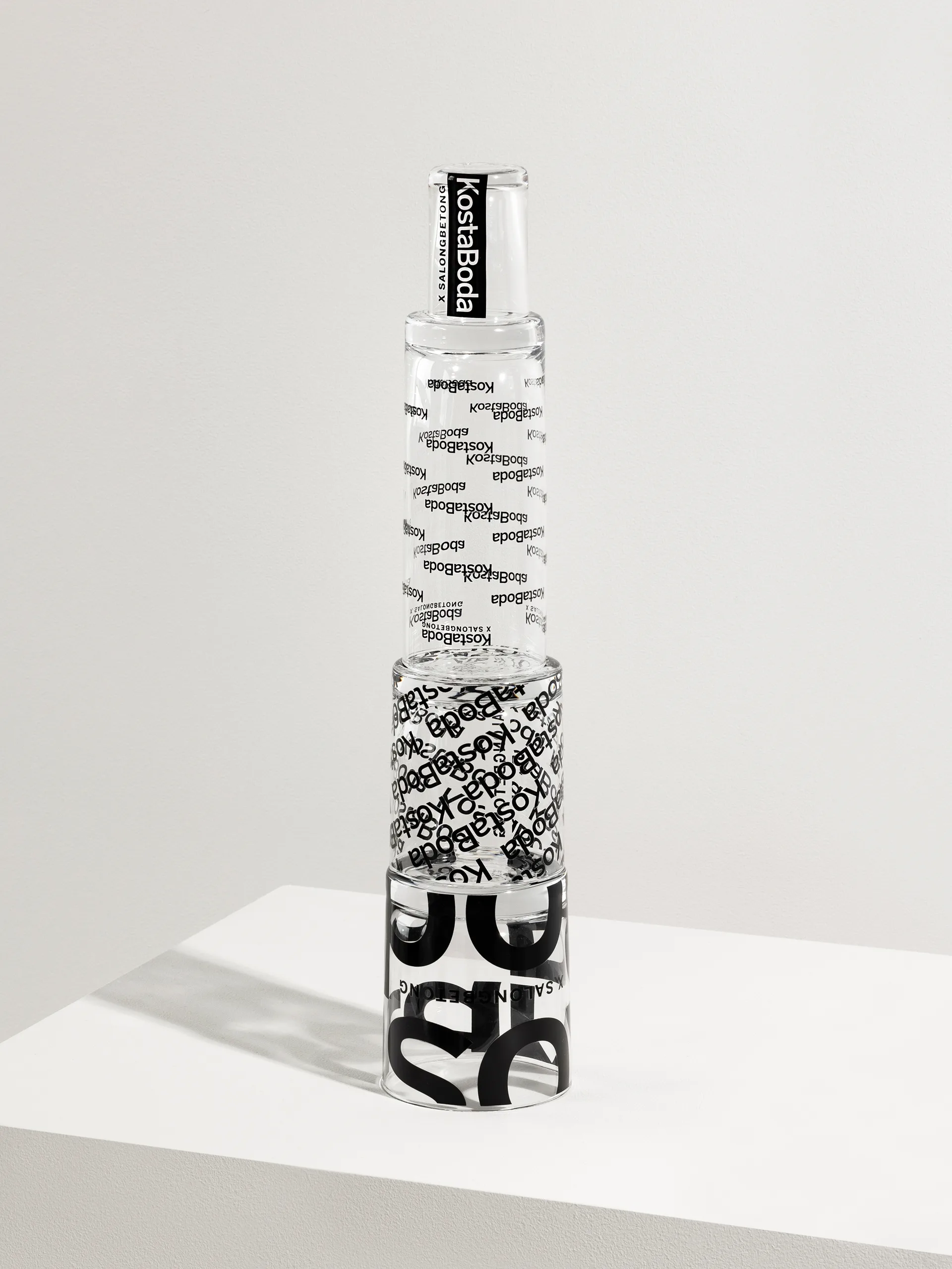 Salong Betong DOF ποτήρι 35 cl 2 τεμάχια, Διάφανο-μαύρο Kosta Boda