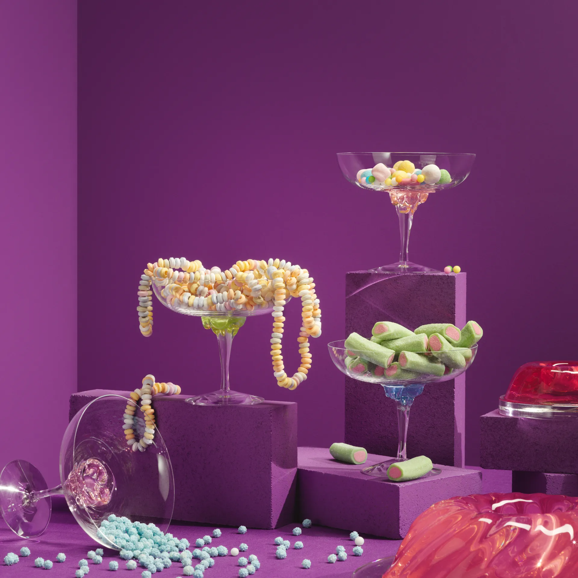 Sugar Dandy ψηλό ποτήρι 32 cl, μπλε Kosta Boda