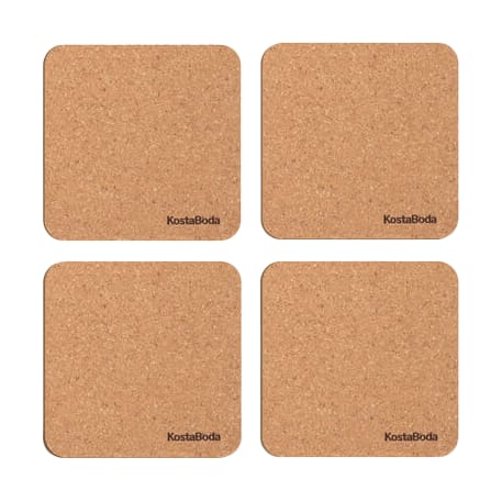 Viva σουβέρ 9,6x9,6 εκ. 4-pack - Φελλός - Kosta Boda