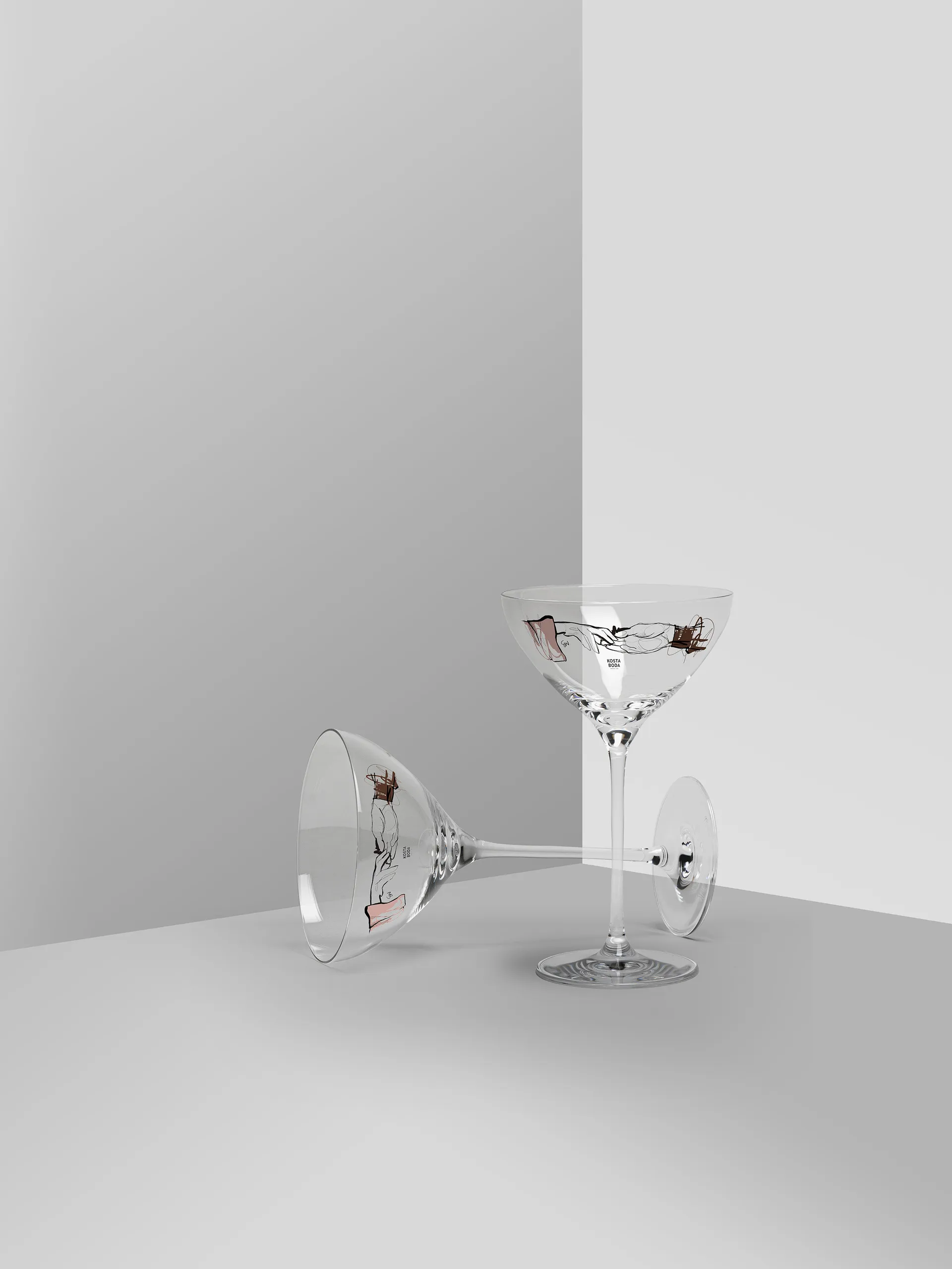 You and me together ποτήρι σαμπάνιας 32 cl Συσκευασία 2 τεμαχίων, Διαφανές / Πολύχρωμο Kosta Boda