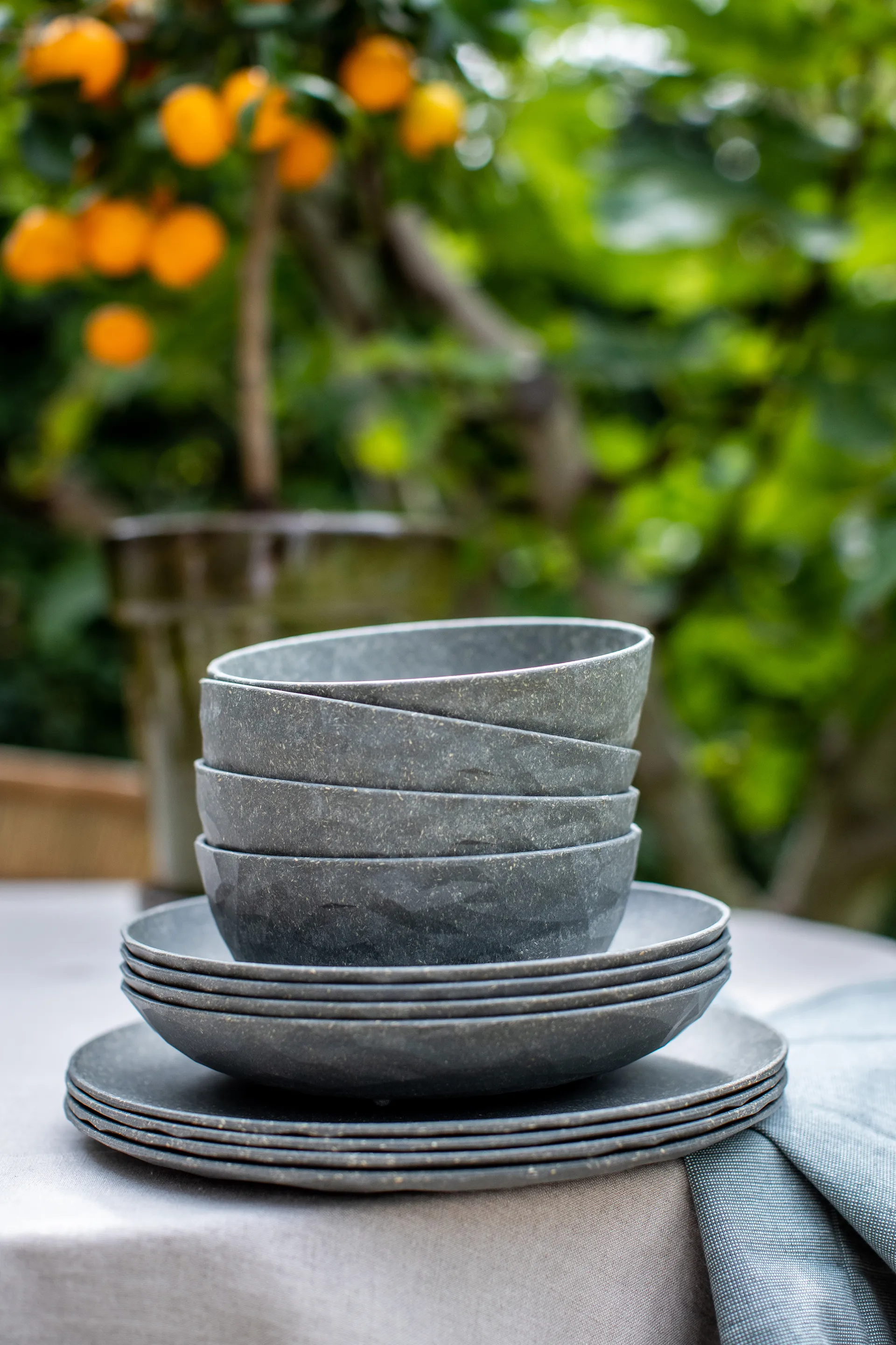 Club μπολ Ø16,2 εκ. 4 τεμάχια biocirk θερμοπλαστικό, Nature ash grey Koziol