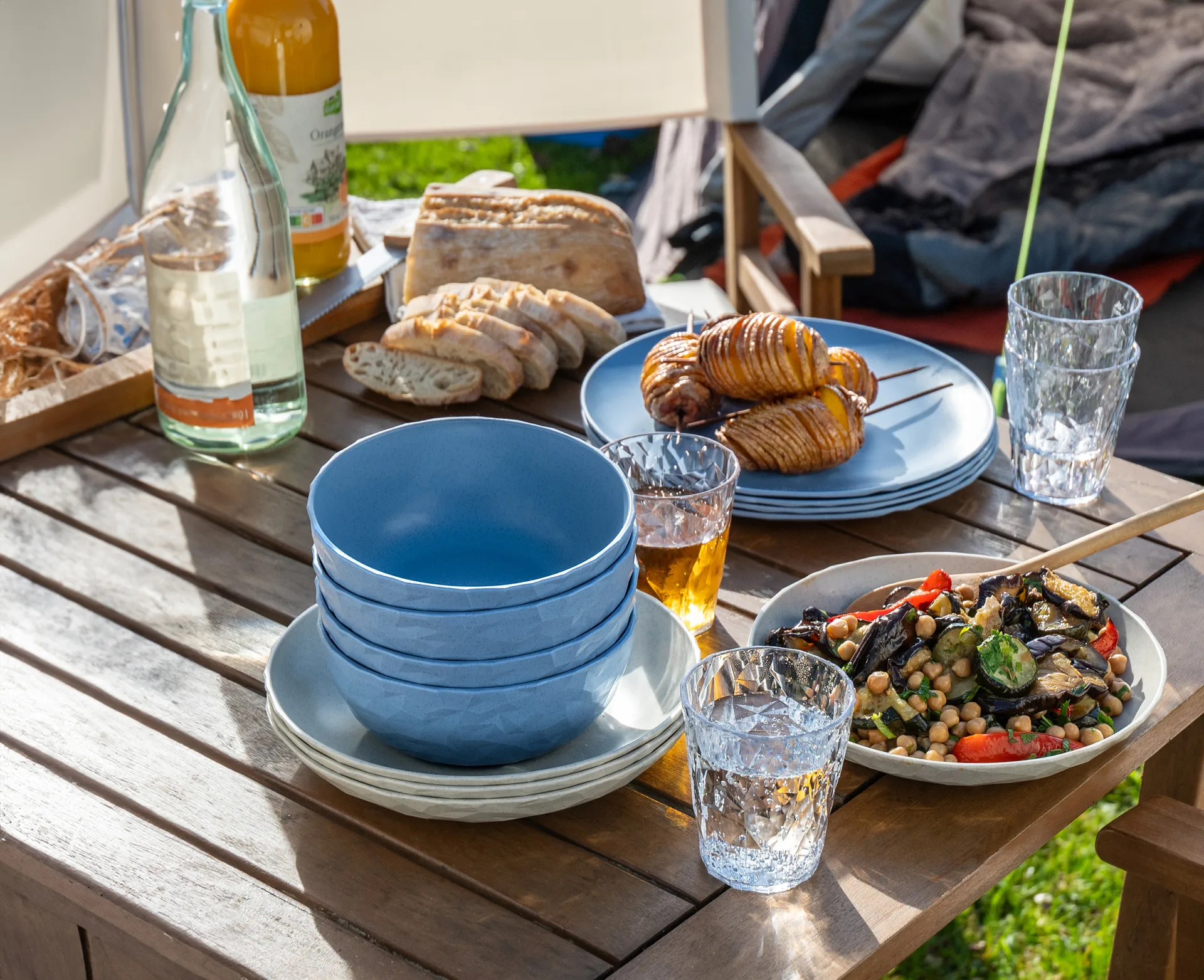 Club μπολ Ø16,2 εκ. 4 τεμάχια biocirk θερμοπλαστικό, Nature flower blue Koziol