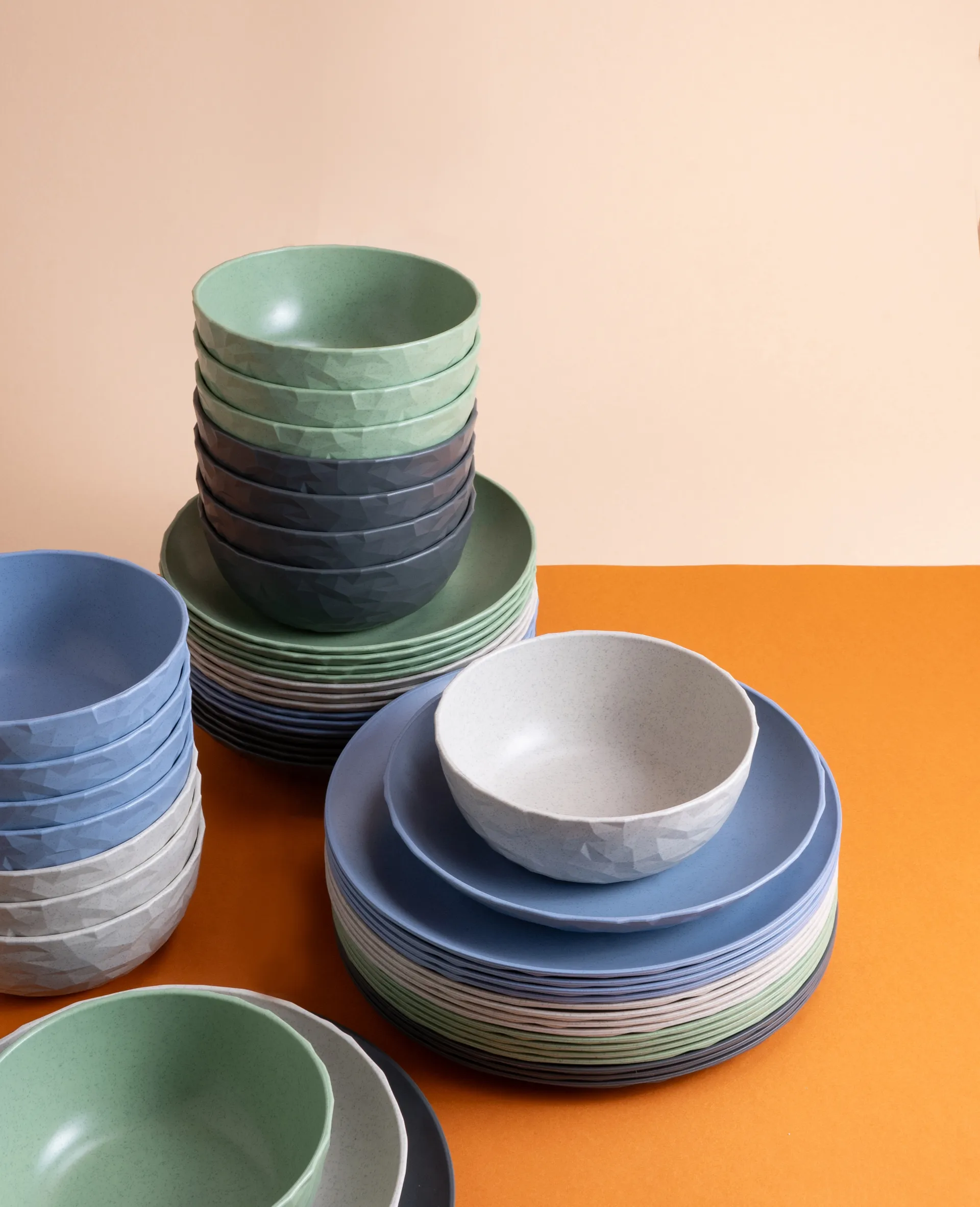 Club μπολ Ø16,2 εκ. 4 τεμάχια biocirk θερμοπλαστικό, Nature leaf green Koziol