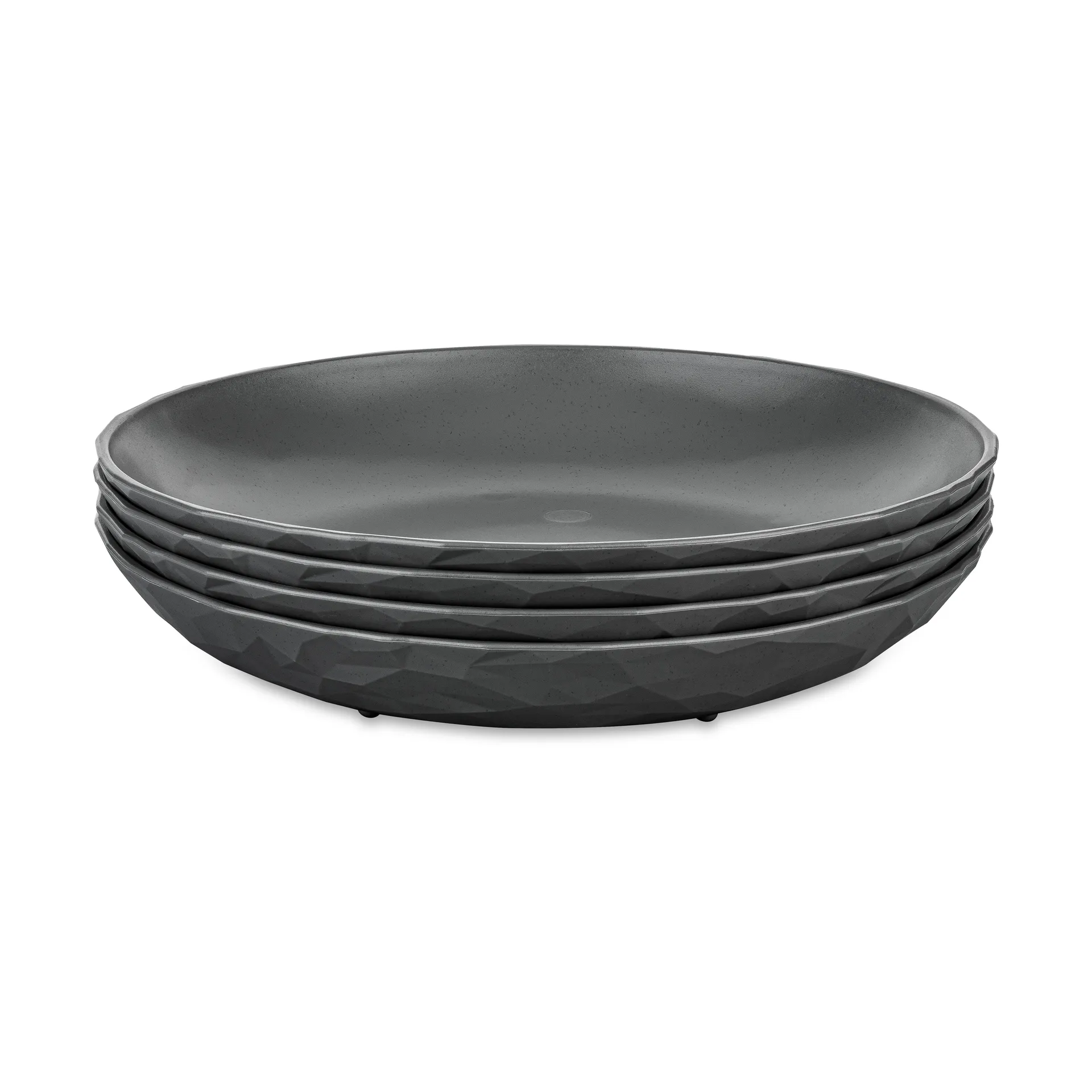 Club βαθύ πιάτο Ø22 εκ. 4 τεμάχια biocirk θερμοπλαστικό, Nature ash grey Koziol