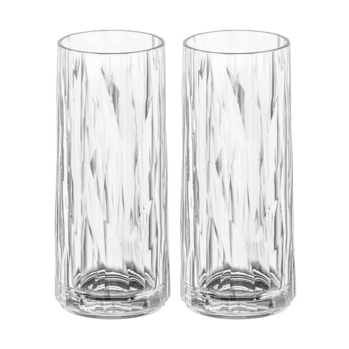 Club No. 3 long drink glass plastic 25 cl, συσκευασία 2 τεμαχίων - Crystal clear - Koziol