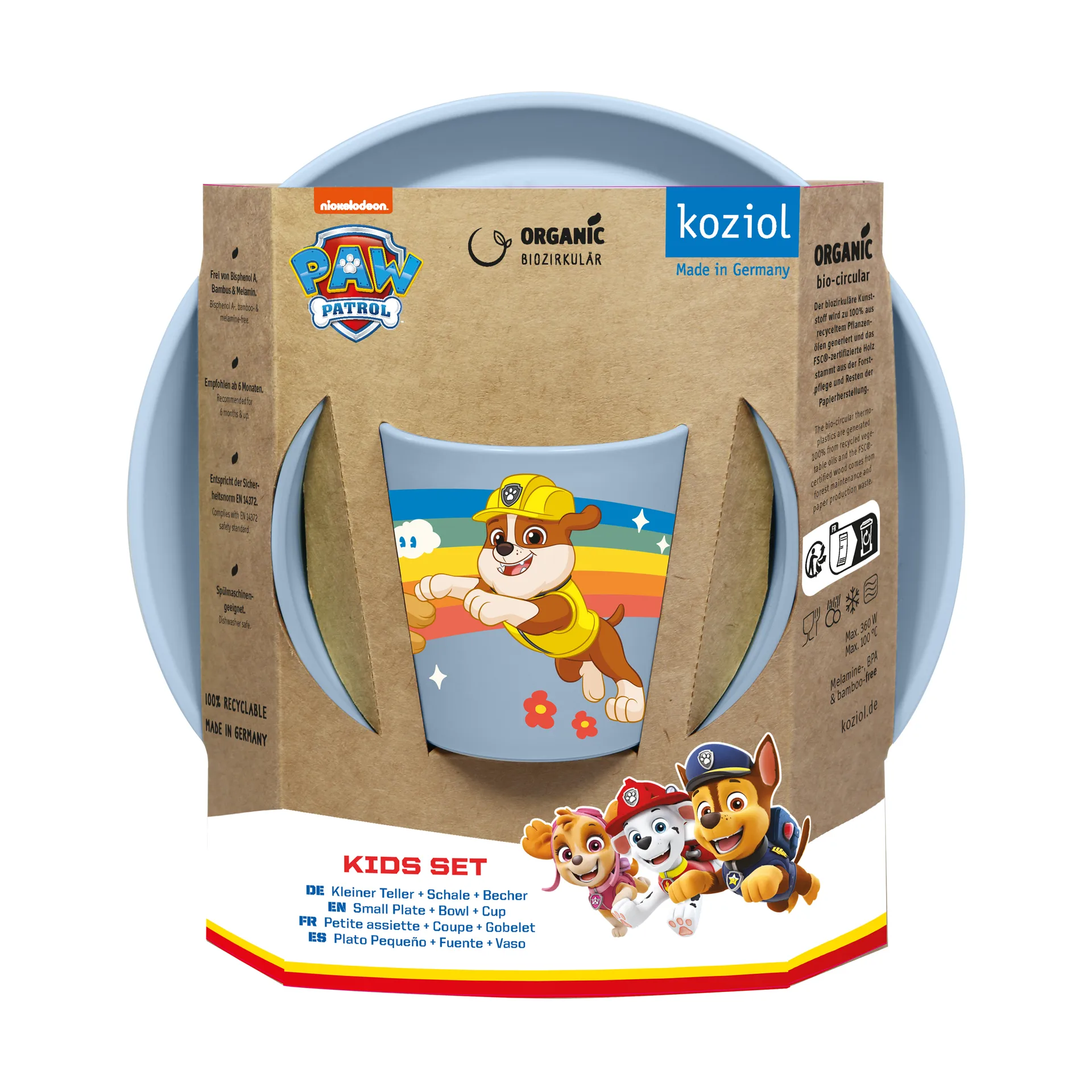 Connect Paw Patrol σετ παιδικών σκευών 3 τεμαχίων, Μπλε Koziol