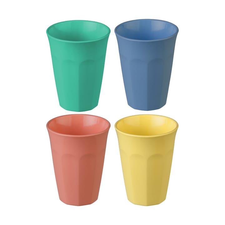 Nora cup M 300 ml συσκευασία 4 τεμαχίων, Blue-coral-πράσινο-κίτρινο Koziol