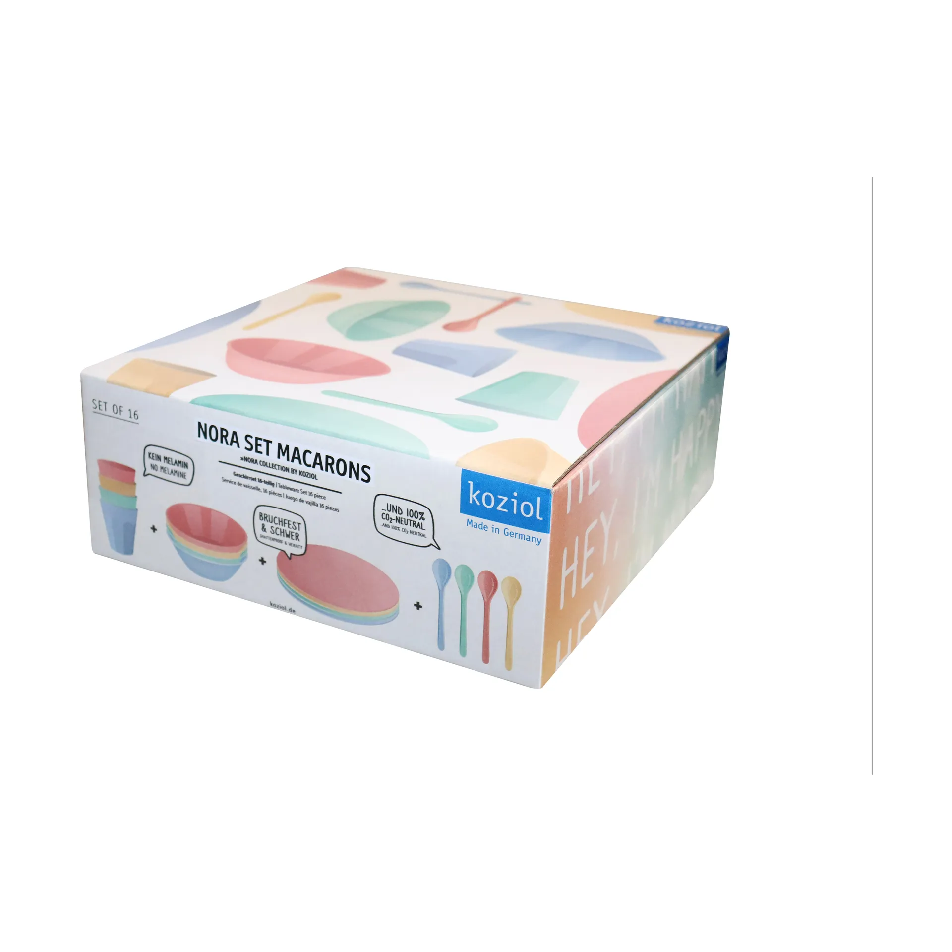 Σετ σερβιρίσματος Nora Macarons 16 κομμάτια., Multi Koziol