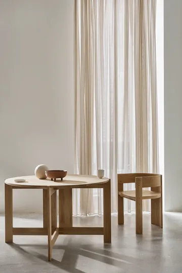 Collector τραπέζι φαγητού Ø120x74 cm - Ζεστό λουστραρισμένο δρυς - Kristina Dam Studio