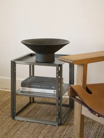 Foldable τραπεζάκι 40x40 cm - Βούρτσιστο ανοξείδωτο ατσάλι - Kristina Dam Studio