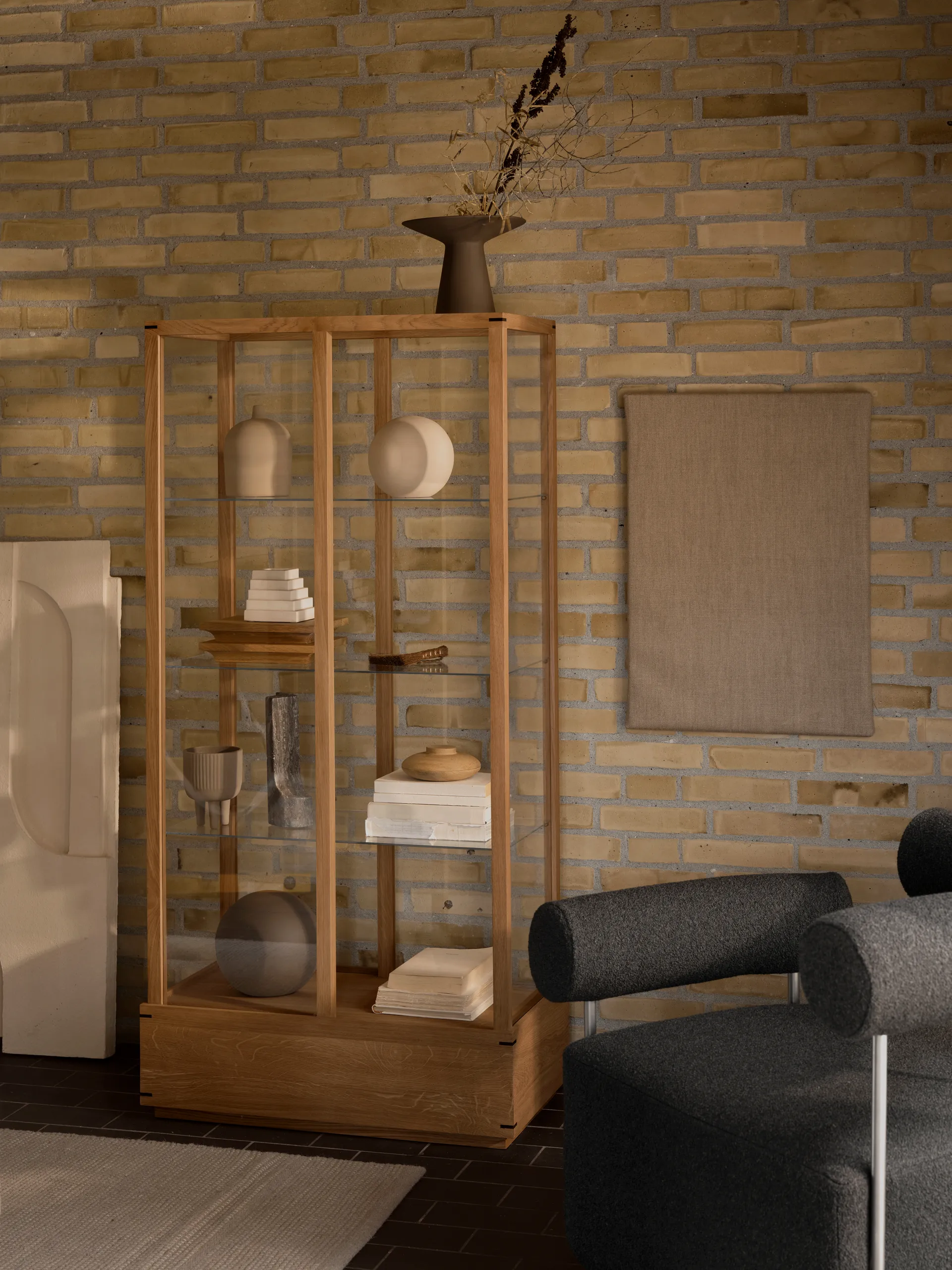 Japanese βιτρίνα large, Ζεστό λαδιωμένος δρυς Kristina Dam Studio