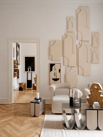 Serif Relief διακόσμηση τοίχου S - Off white - Kristina Dam Studio