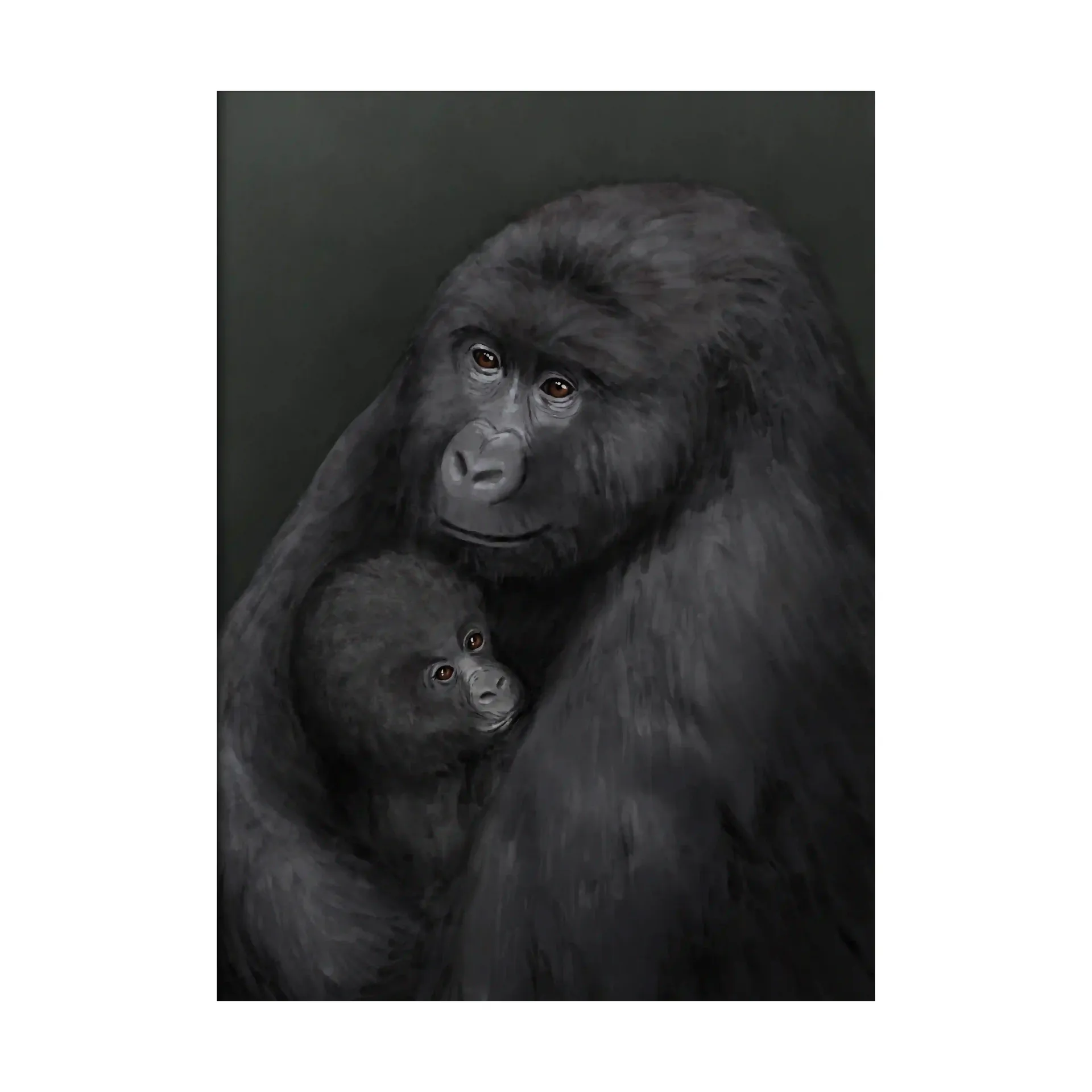 Bergsgorillan αφίσα, 50x70 εκ. Kunskapstavlan®