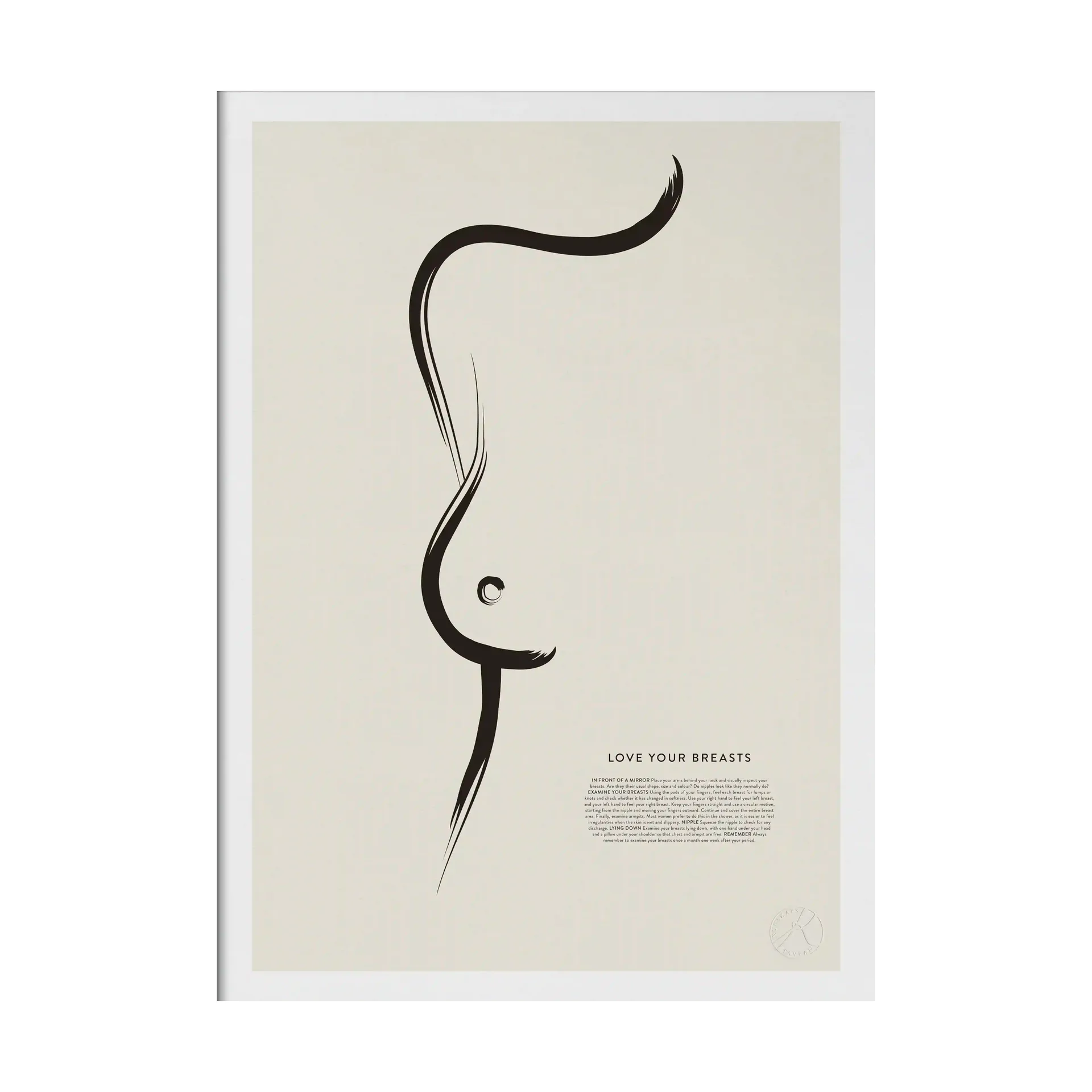 Love your breasts αφίσα, 30x40 εκ. Kunskapstavlan®