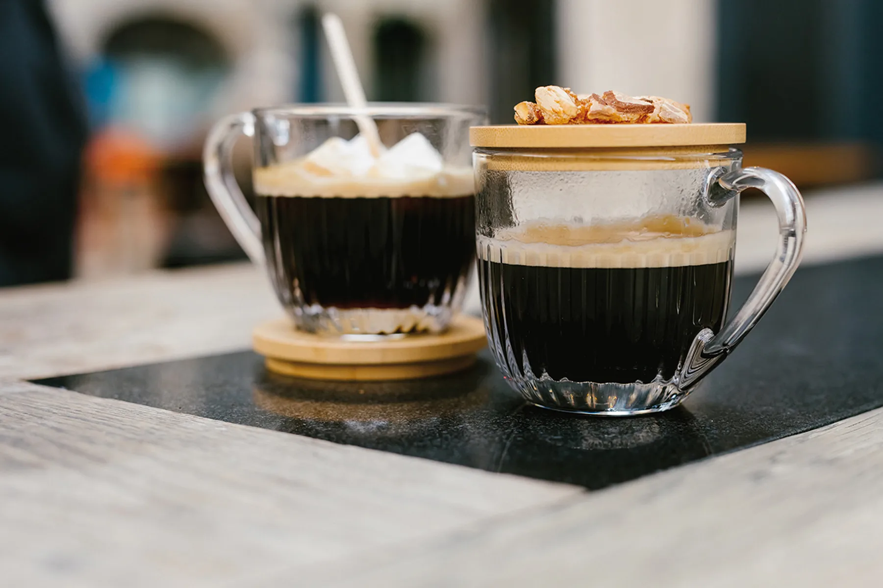 Κούπα Ouessant με καπάκι/δοχείο 2 τεμαχίων, Διαφανές-Μπαμπού La Rochère