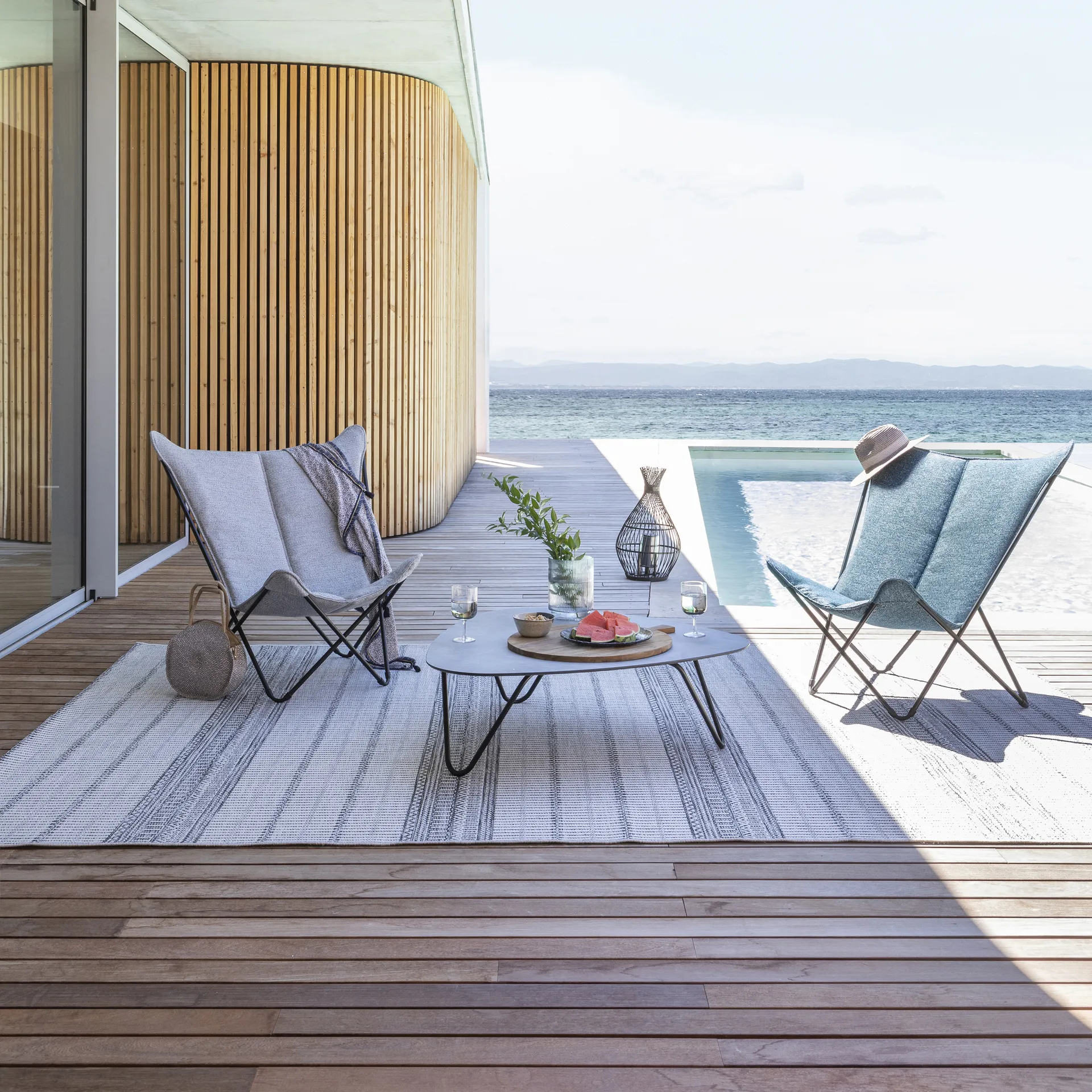 Ξαπλώστρα Sphinx, Sunbrella Cobalt Lafuma