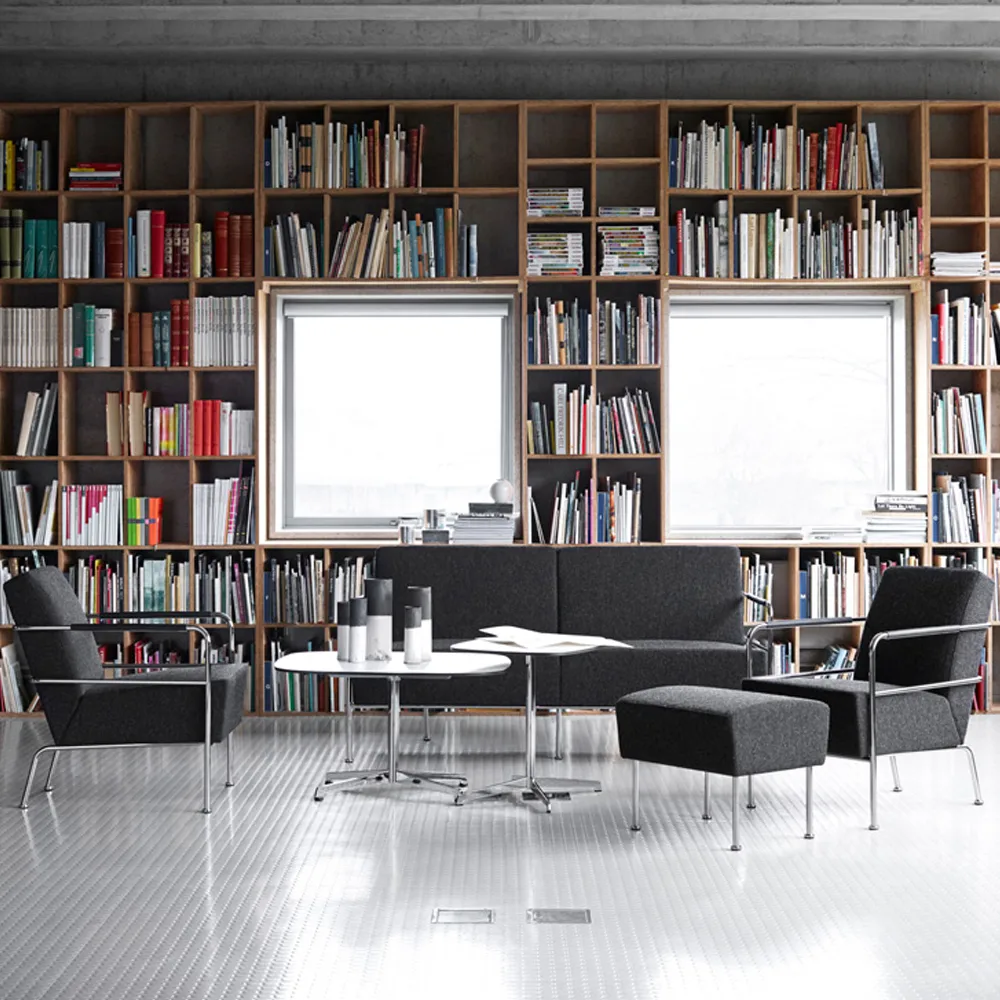 Chicago III τραπεζάκι σαλονιού, Μάυρο λαμινέ-χρώμιο Lammhults