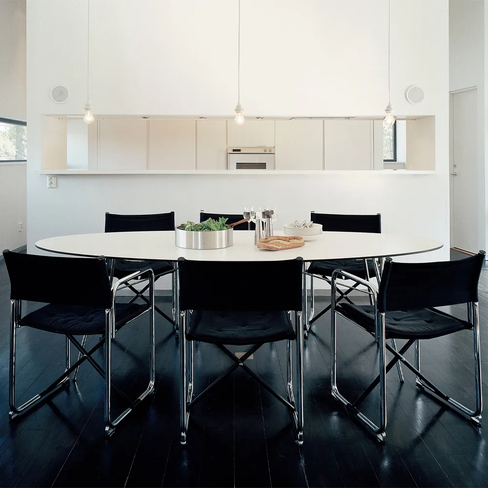 X75-2 πολυθρόνα, Φυσικό λινό-χρώμιο Lammhults