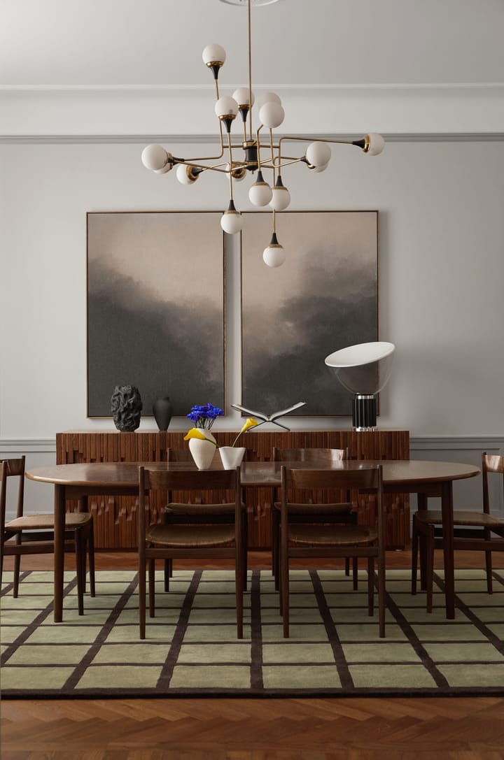 Μάλλινο χαλί Avenue Checked, Olive-250x350 cm Layered